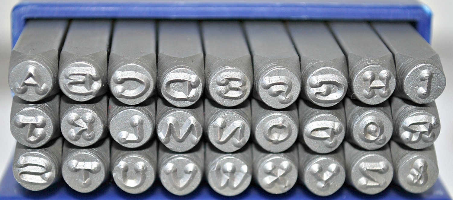 Brand New Exclusive 3MM Uppercase Dotz Font Alphabet Letter Stamp Set Metal Stamps Jewelry Stamping Supplies  SGE-12U