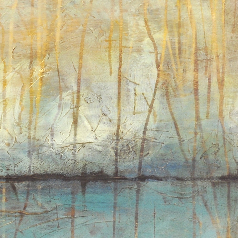 Great Salt Lake Utah- Custom Made - Huge Original Seascape - Square  Painting on Canvas by Nancy Jean - 30 x 30 Inches