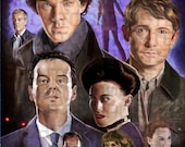 Poster of BBC's Sherlock Digital Painting 11x17
