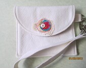 wristlet/wallet, coin purse, travel pouch, micro purse, ipod holder, ID/credit card holder, white, birds, free shipping