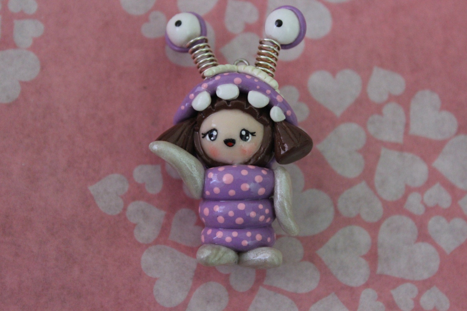 Boo Chibi Polymer Clay Charm