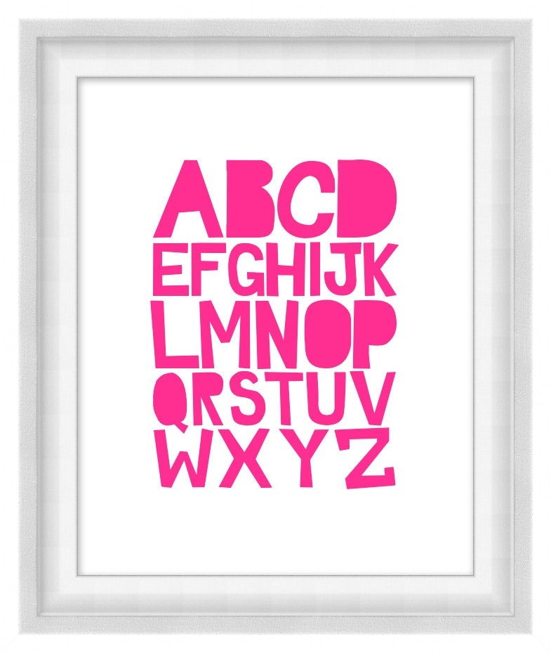 Printable Poster - ABCs Bright 'n' Bold - Vertical 8x10 - Digital Wall Art