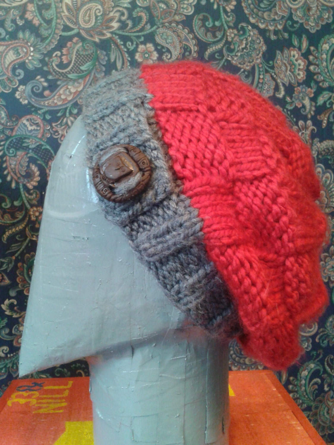 Owl Keep Warm Red Beret