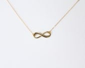 Infinity - 14k gold plated infinity charm, 14k gold filled necklace - delicate jewelry