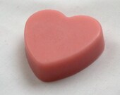 Three Aloe and Shea Pearberry Heart soaps by Lavish Handcrafted
