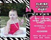 Hot Pink Minnie Mouse & Zebra