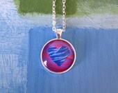 Tiger Heart Scratch Round Pendant
