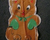 vintage  kitten  sew and stuff doll vintage fabric toy vintage fabric