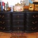 Black Gold - Bold & Unbridled Luxury - Vintage Frenchy Henredon 9 Drawer Serpentine Dresser
