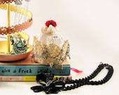 Cupcake Jewelry Box with Secret Compartment- Quirky and Cute gift made with Lace, Doily & Pom Pom Cherry