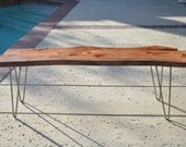 Natural Edge Slab Bench