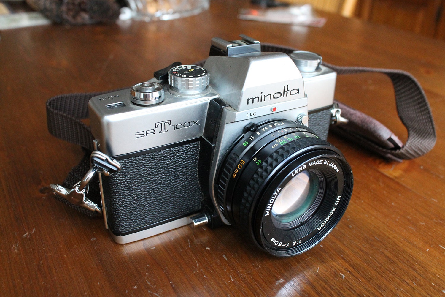 1970 Excellent-Condition Vintage SLR Minolta SRT100X Analog Camera
