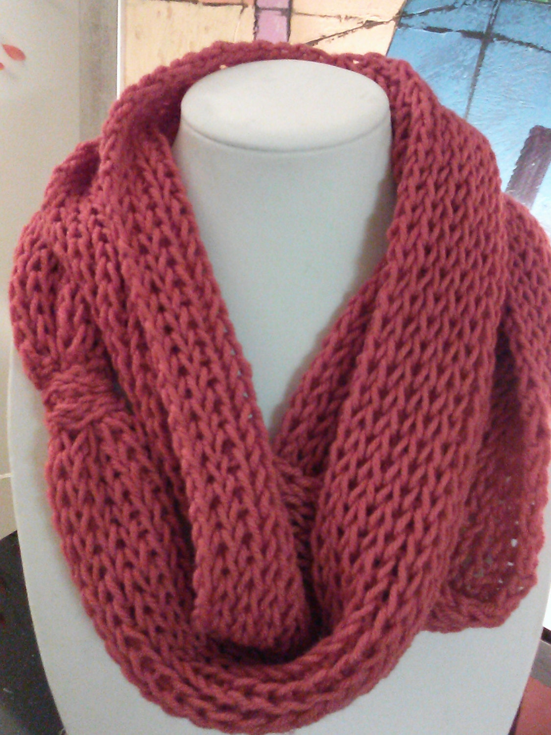 Coral/Scarlett Infinity Scarf