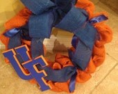 Florida Gator Burlap Wreath
