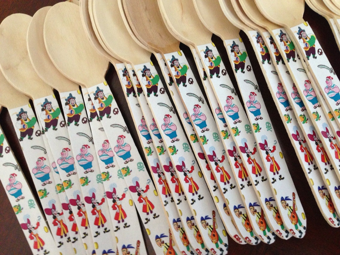 24 Wooden Forks or Spoons- Jake and The Neverland Pirates Il_170x135