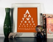 Charlie Chaplin, A Day Without Laughter Is A Day Wasted Eye Chart, 8 x 10 Giclee Print BUY 2 GET 1 FREE