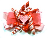 Children's Big Hair Bow - Valentine's Day Barrette