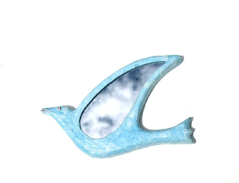 Blue bird decorative mirror wall hanging
