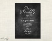 Chalkboard Friendship Digital Print - MULTIPLE SIZES INCLUDED - instant download - typography, pink - digital file, printable Il_170x135