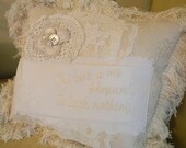 Vintage, Handmade ,Embroidered linens home decor pillow