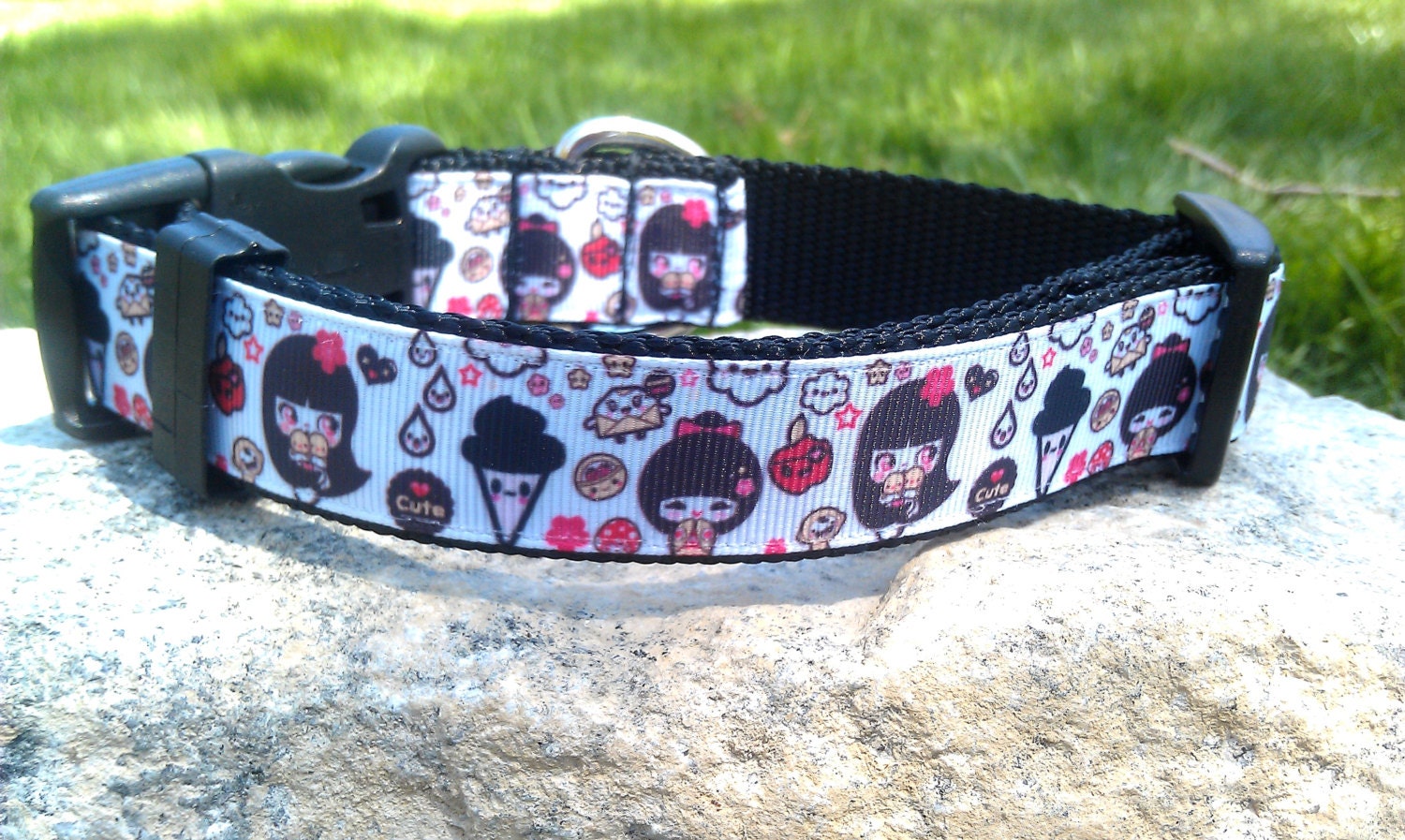 Anime Cuties 1 Inch Width Dog Collar by WillyWoofs on Etsy