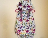 Baby Dress Sun Hat and Panties Animal Print Pillowcase Style Perfect for Summer
