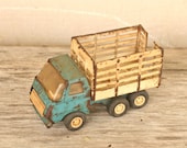 Vintage Tonka Pressed Steel Aqua Colored Rustic Chippy Stake Bed Truck
