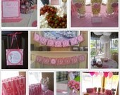 Ready to Pop PINK Baby Shower Printable Decoration Pack Personalized, Custom in PDF Format Il_170x135