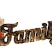 Wooden Family Sign in Black Stain Pine Wood Sign Wall Decor Rustic Americana Cottage Country Chic