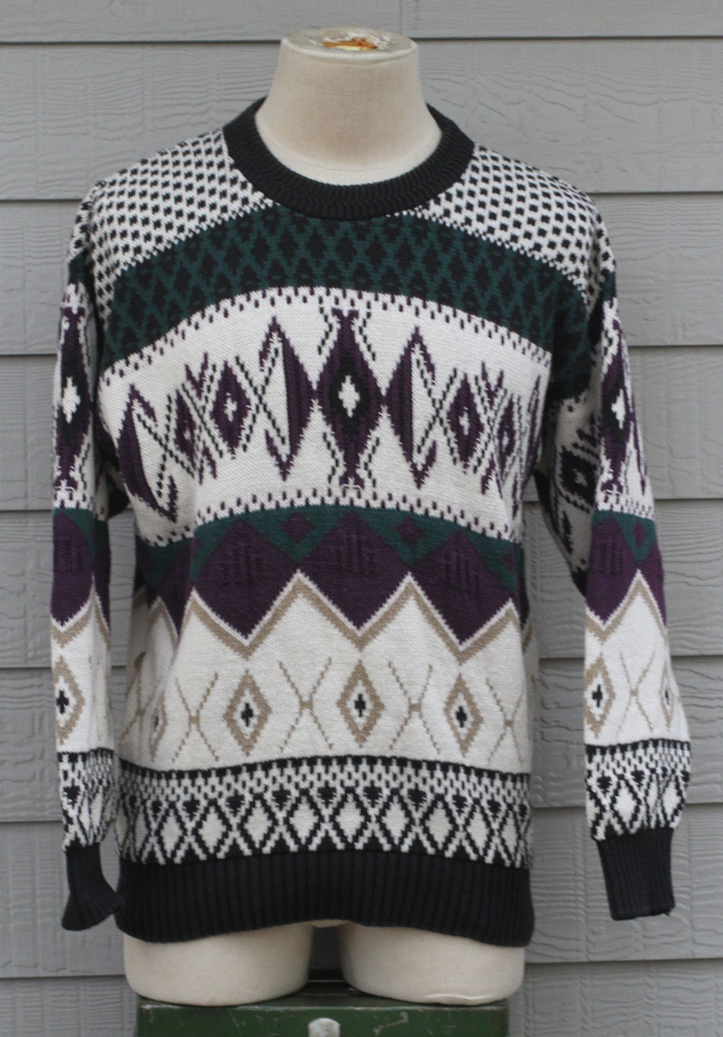 vintage Pecan Bay Traders bill cosby sweater MEDIUM Made in the USA