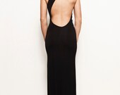LAUREN - Asymmetrical Open Back Jersey Grecian Maxi Dress Sustainable - More Colors