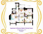 Apartment of Monica & Rachel from "FRIENDS" inside a peephole