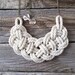 White Rope necklace Nautical rope knot necklace