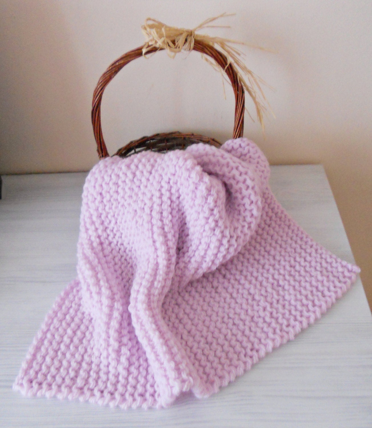 Blanket Newborn Knit Baby Chunky Photography prop Unisex Basket filler soft Pink Cotton Girl Christening