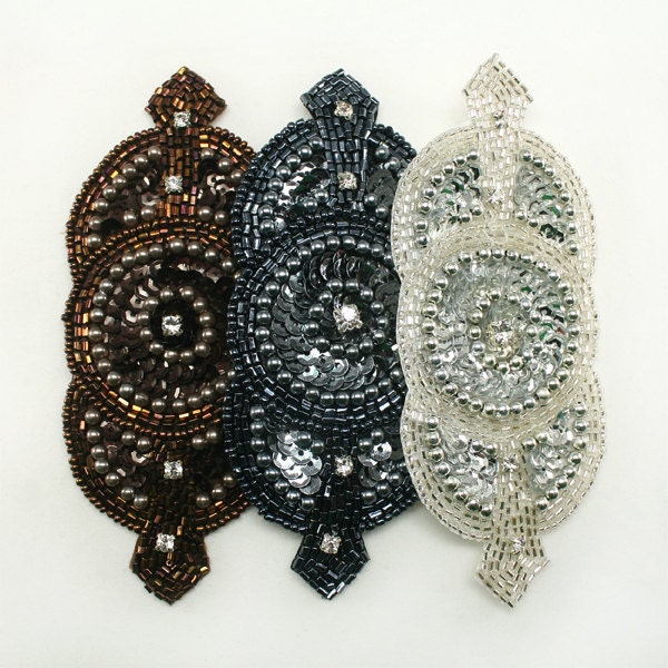 1 pc of Rhinestone applique beaded Headband Hair Accessories Headpiece 15 Annielov