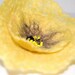 Sunflower brooch, yellow flower brooch, felted flower, felted sunflower, flower pin, motehrs day gift, summer accessory, gift for her