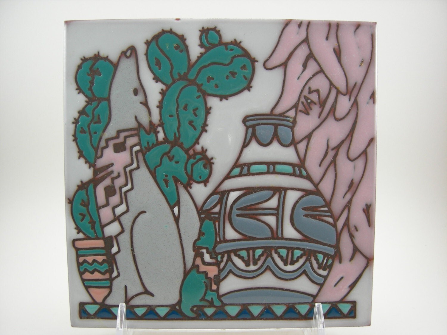 Tile Art Earthtones Southwestern Artist Tucson by AllycatAttic