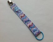 Pacifier Soothie Clip - Pink/Purple/Blue Chevron - Newborn/Infant/Baby Pacifier clip, Soothie,MAM,Nuk,Avent Boy/Girl