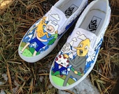 vans adventure time hand painted shoes 