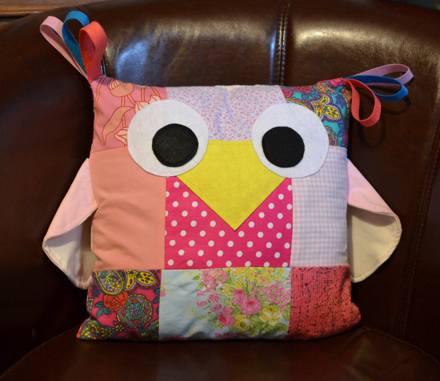 Patchwork Owl Cushion
