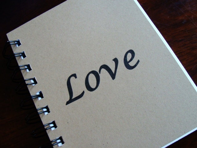 Love, 4.25 x 5.5 Handmade Notebook, Journal, Diary, Books and Zines, Paper Goods, Stationery