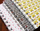Set of 3 Handmade Notebooks, School Bus, Students, School Theme Notebooks, Journals, Books and Zines, Paper Goods, Stationery