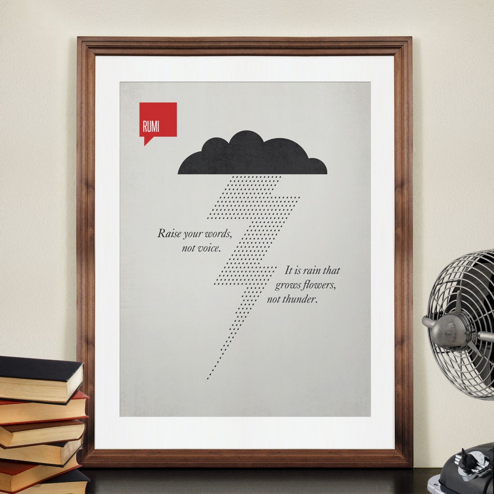 Minimalist Quotation Print - Rumi