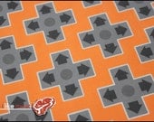 8bit D-Pads Orange - One Fat Quarter of Nintendo themed Kona Cotton Fabric