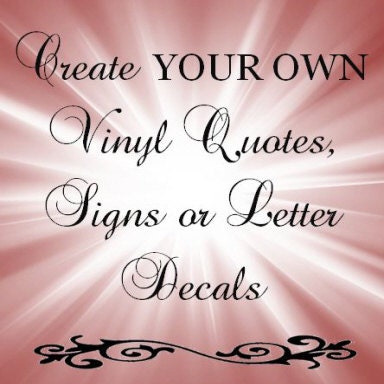 Custom Vinyl Wall Decals Lettering Create Your Own Vinyl Wall Art Stickers Business Sign Home Decor Vinyl Words Hand Made