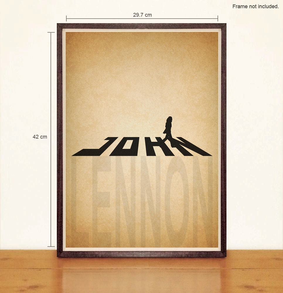 John Lennon A3 Poster - Abbey Road