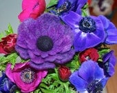 Felt making Kit : Make your own hand felted flower brooch from merino wool tops