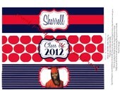 DIY graduation themed  Water bottle labels printable file