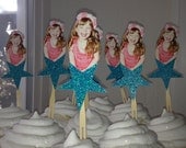 Photo glitter star photo cupcake toppers.