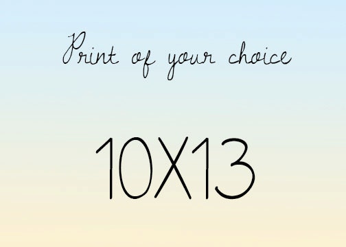 10X13 Photographic Print of Your Choice